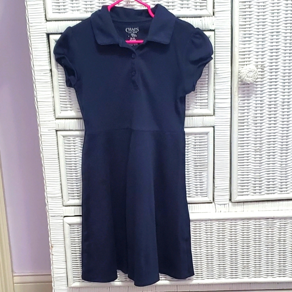 Chaps Navy Polo Dress Size 7